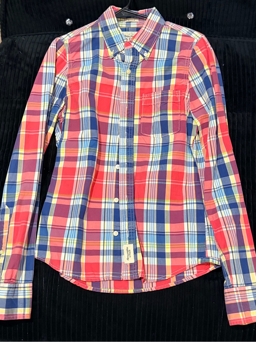 Abercrombie & Fitch Muscle Fit Plaid Button Down Shirt Men’s Small